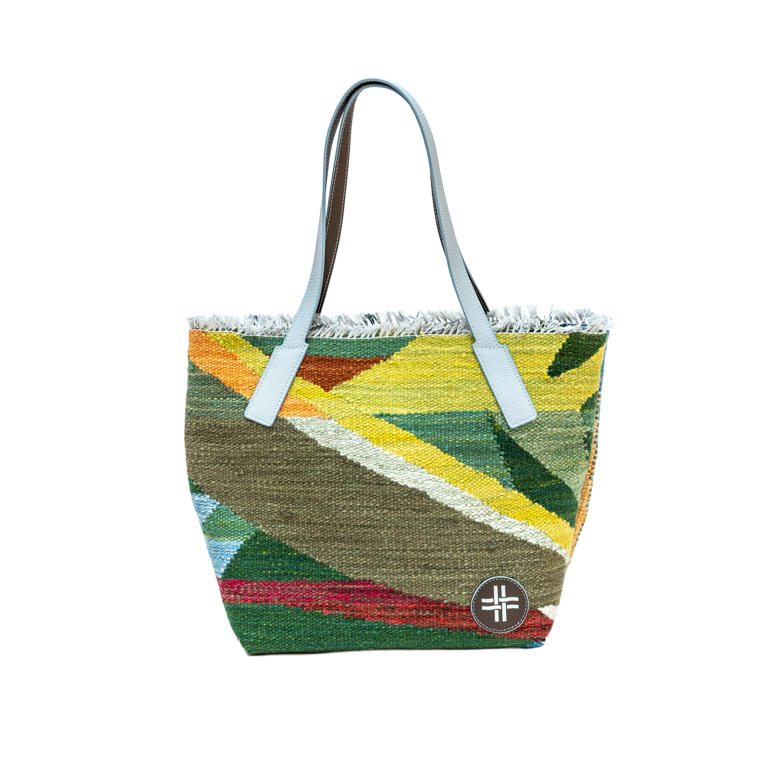 Mediterranean Coast | Hand-Woven Naturally Dyed Wool Textile Tote