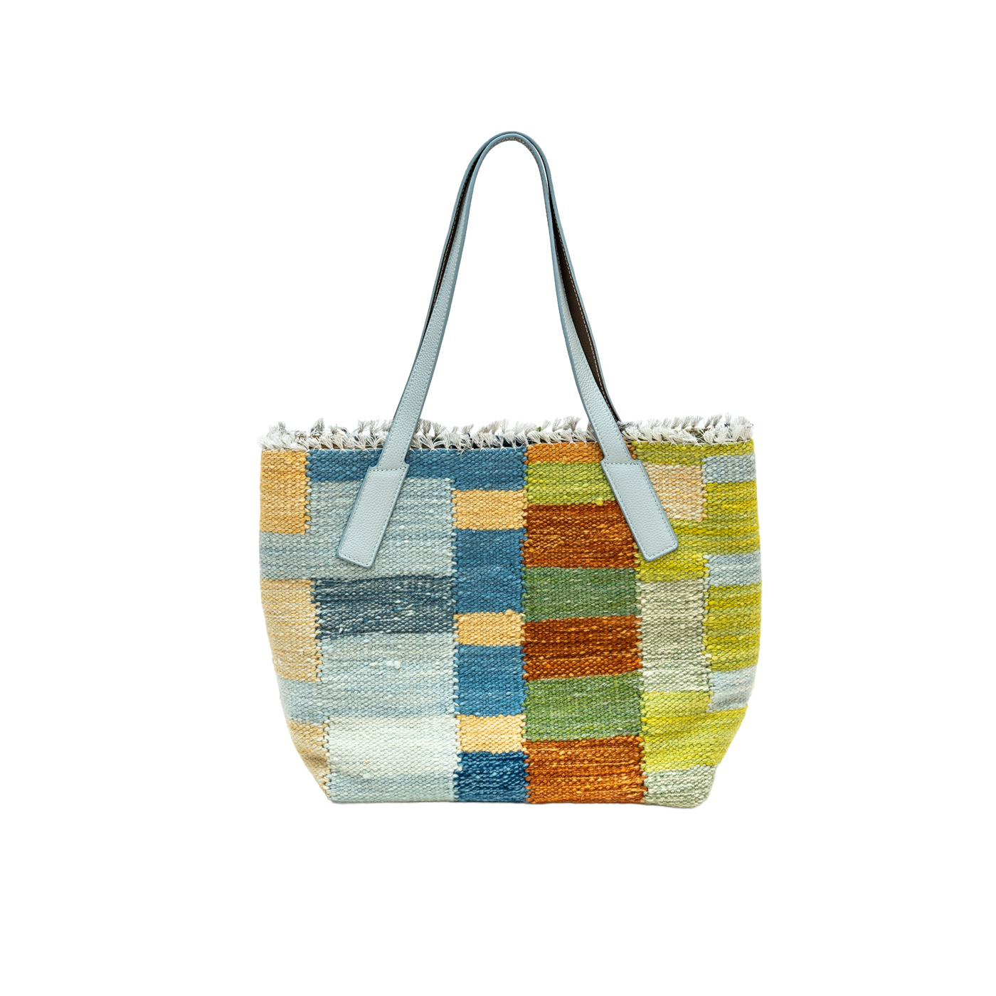 Mediterranean Coast | Hand-Woven Naturally Dyed Wool Textile Tote