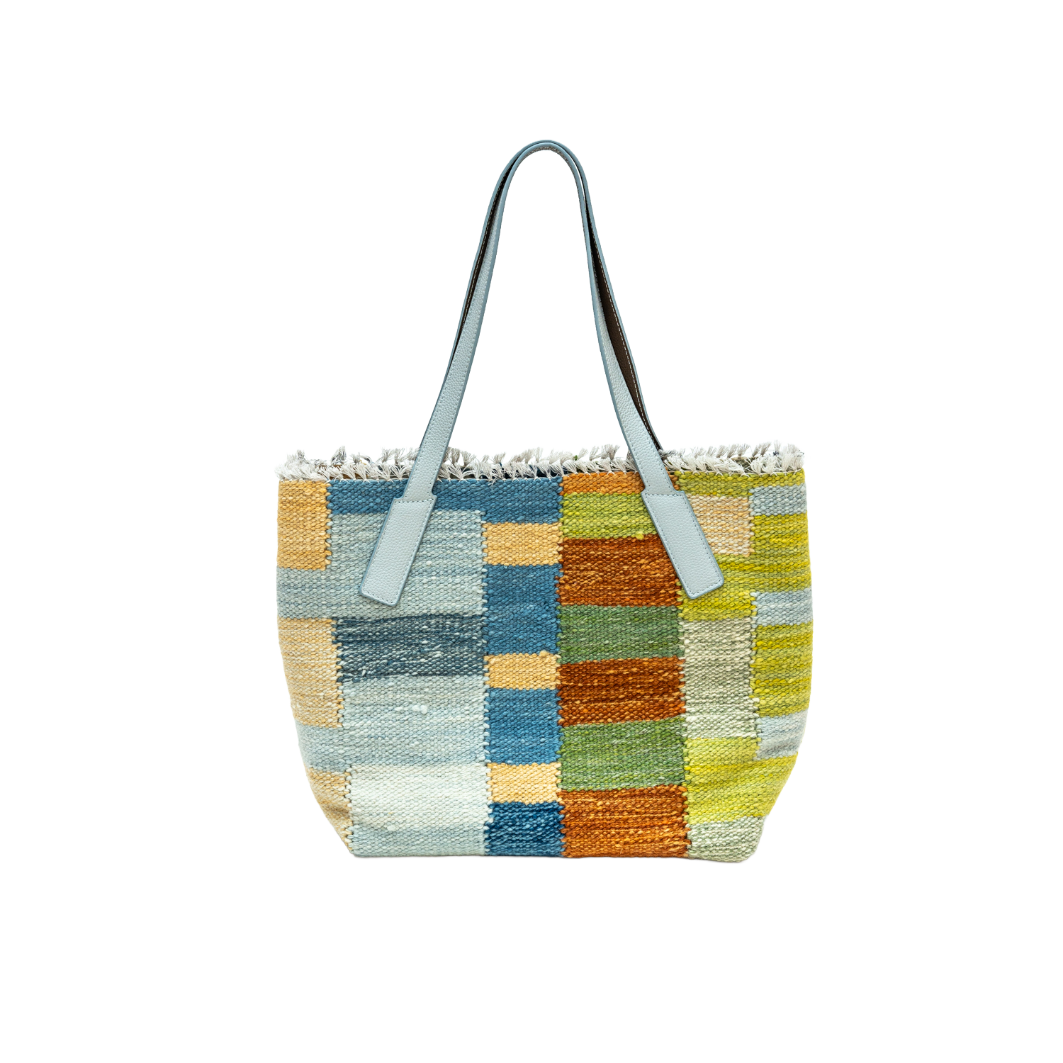 Mediterranean Coast | Hand-Woven Naturally Dyed Wool Textile Tote