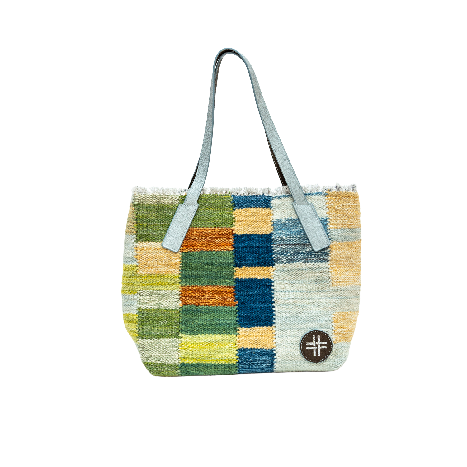 Mediterranean Coast | Hand-Woven Naturally Dyed Wool Textile Tote
