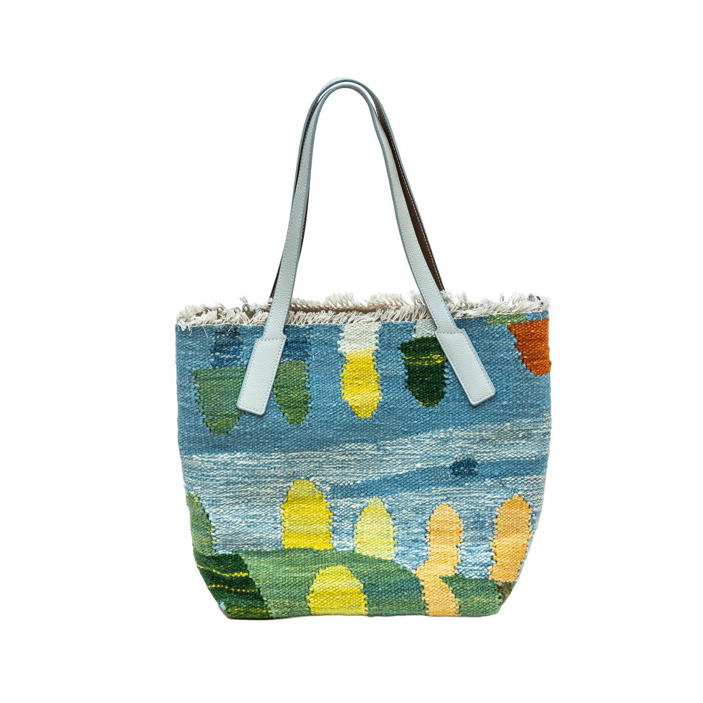 Mediterranean Coast | Hand-Woven Naturally Dyed Wool Textile Tote