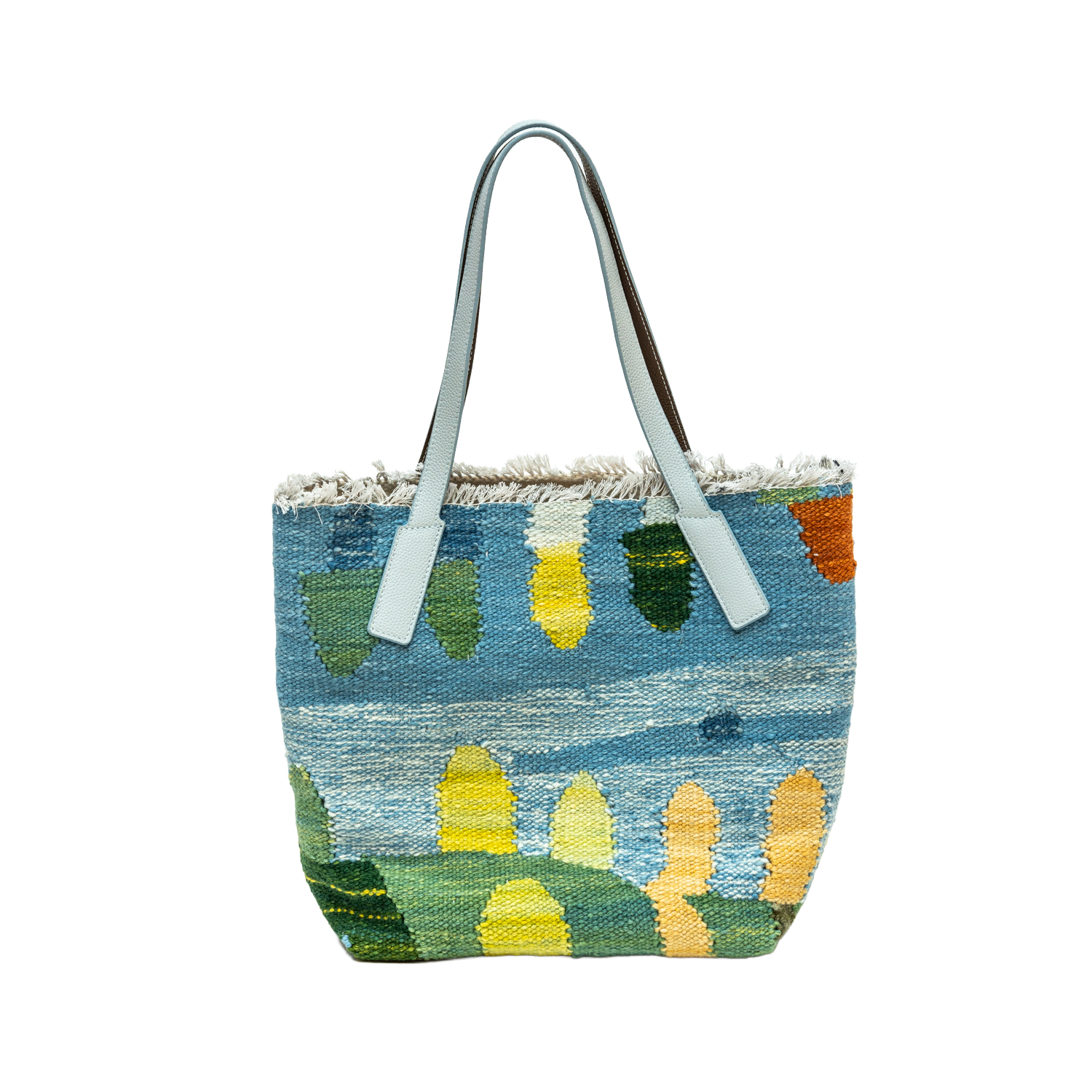 Mediterranean Coast | Hand-Woven Naturally Dyed Wool Textile Tote