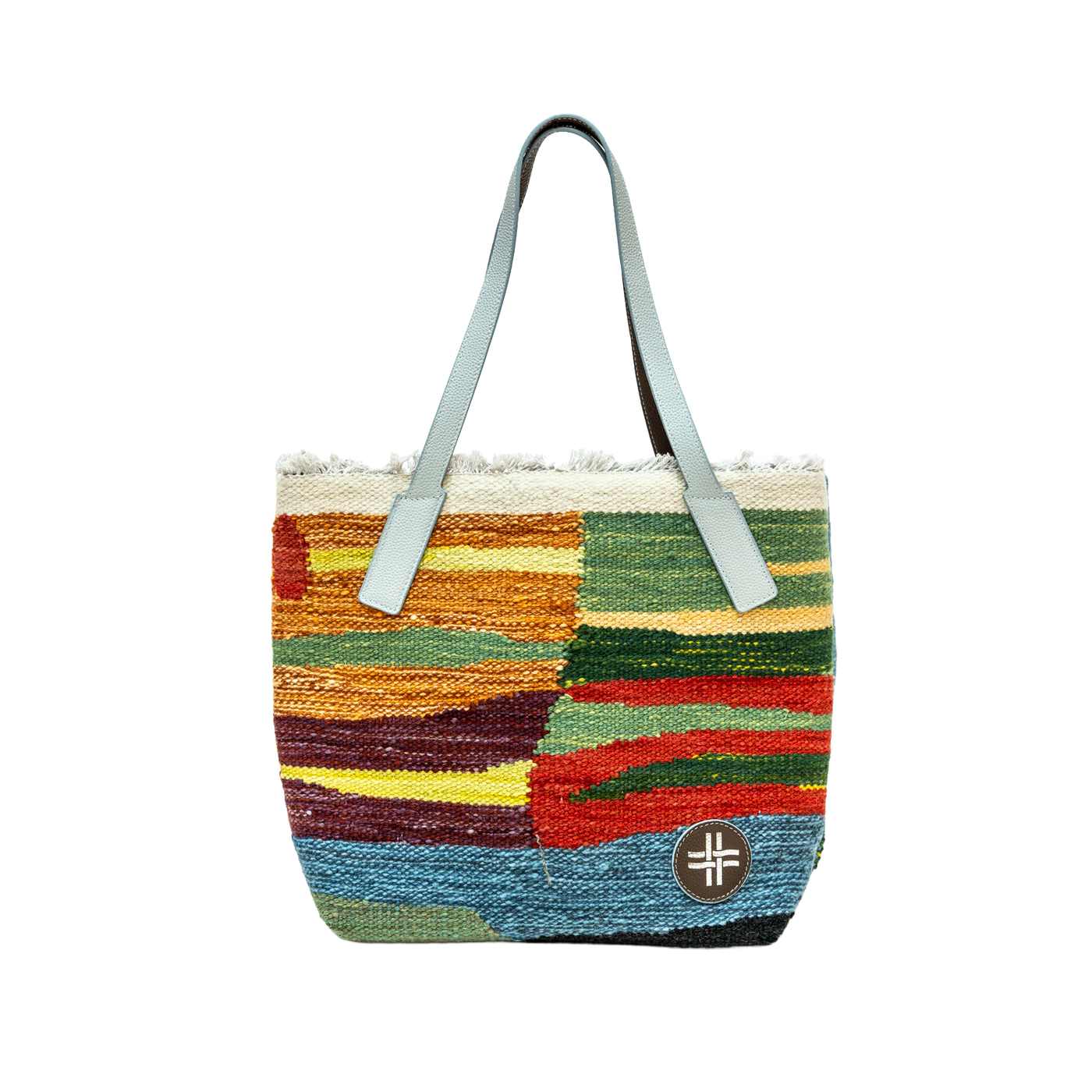 Mediterranean Coast | Hand-Woven Naturally Dyed Wool Textile Tote