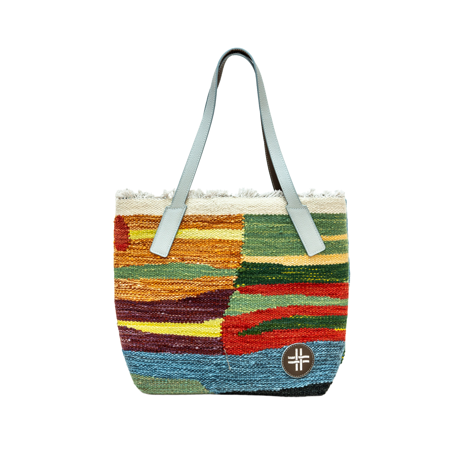 Mediterranean Coast | Hand-Woven Naturally Dyed Wool Textile Tote