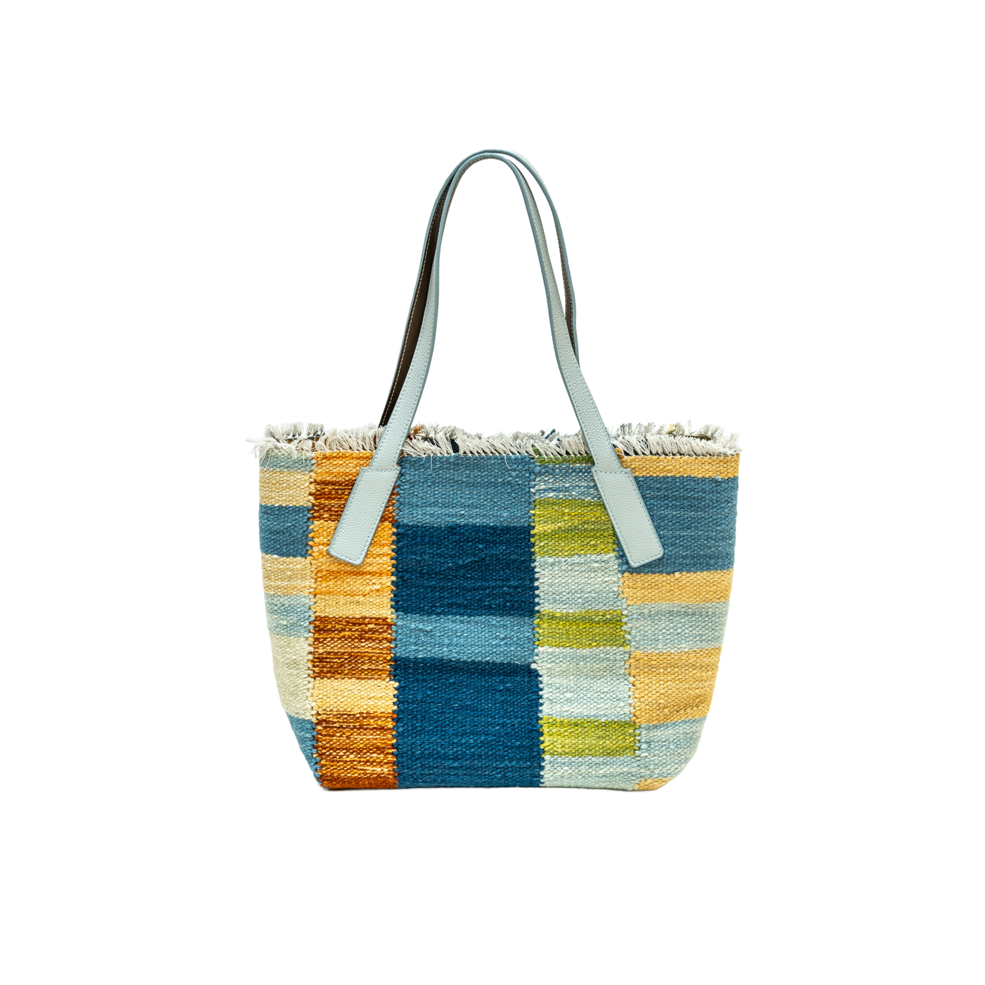Mediterranean Coast | Hand-Woven Naturally Dyed Wool Textile Tote