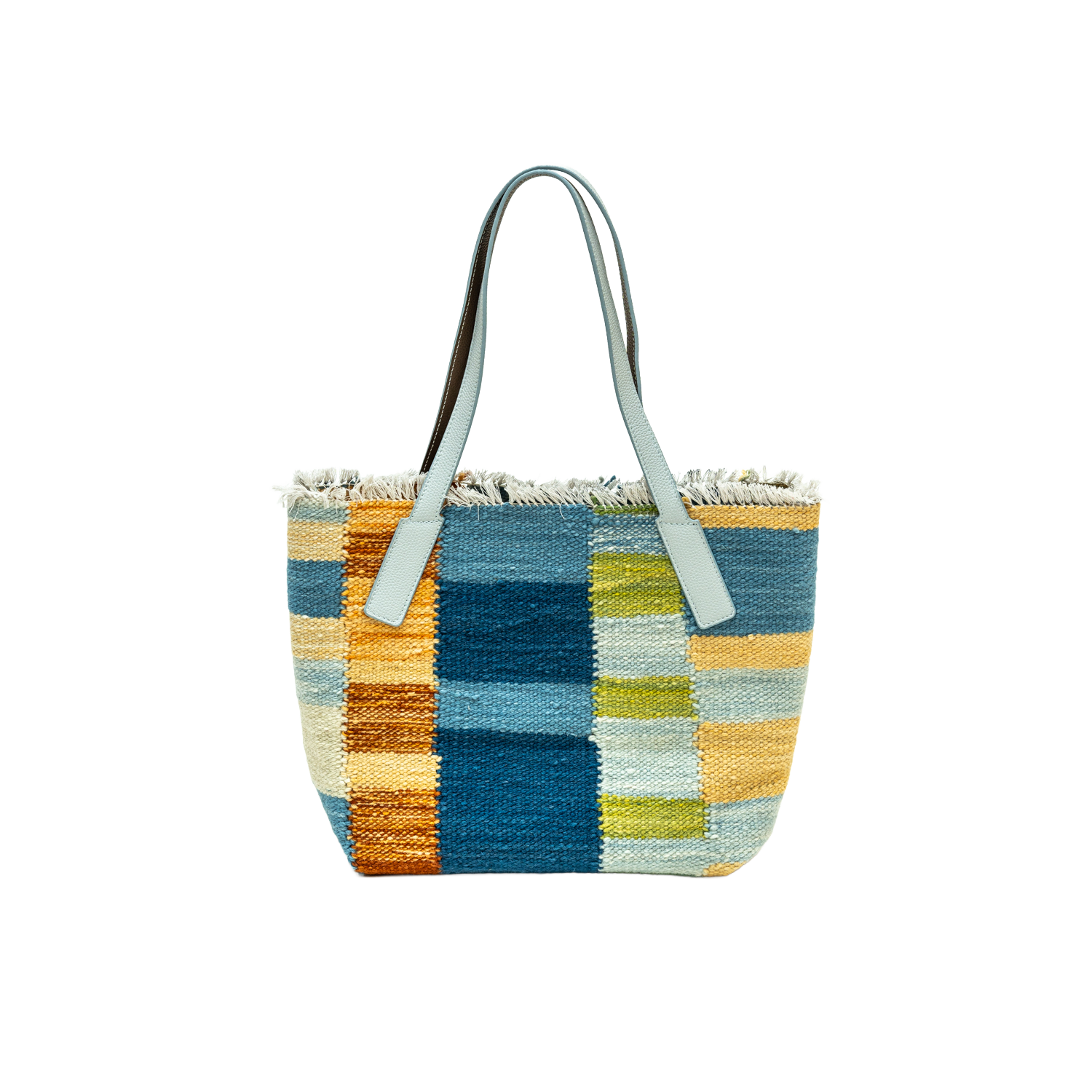 Mediterranean Coast | Hand-Woven Naturally Dyed Wool Textile Tote