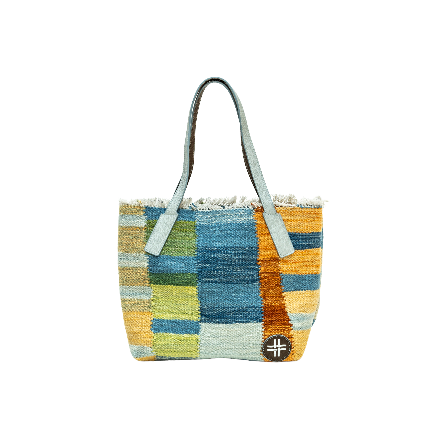 Mediterranean Coast | Hand-Woven Naturally Dyed Wool Textile Tote