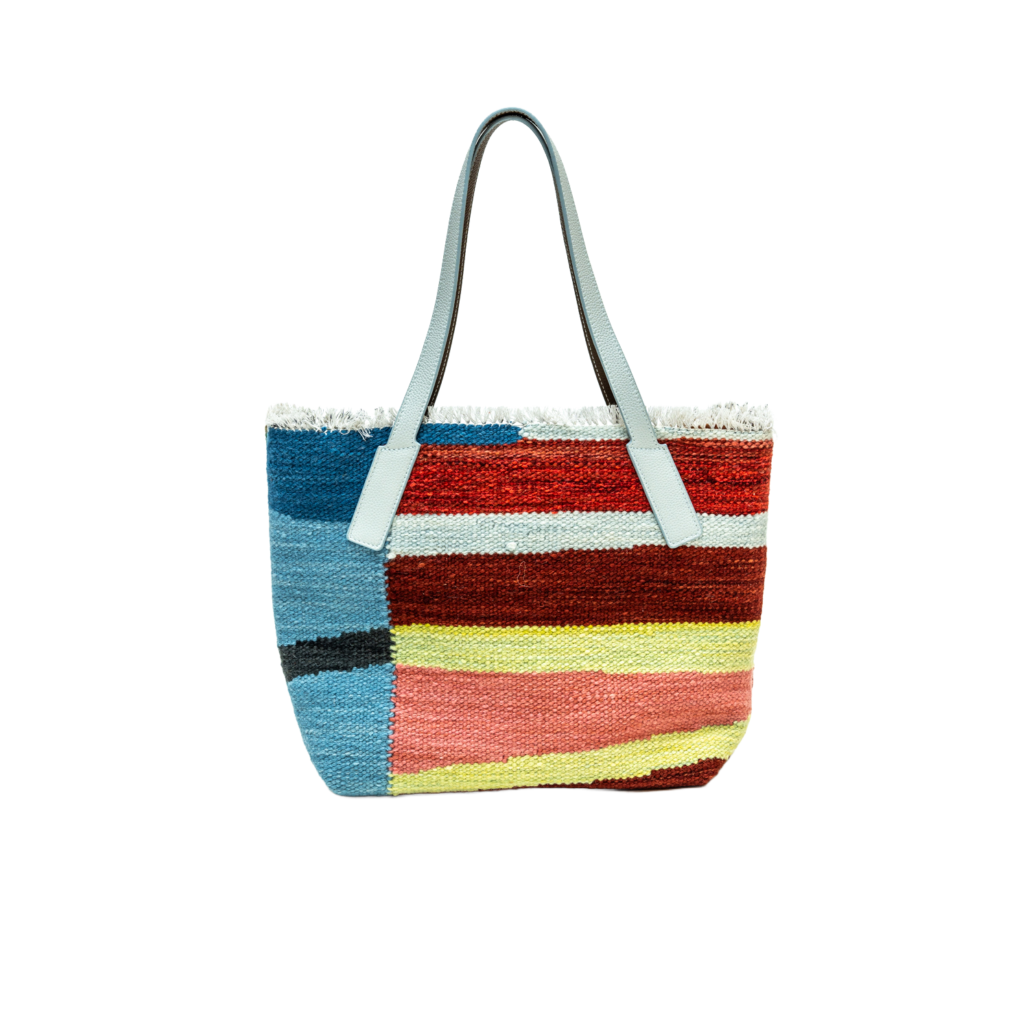Mediterranean Coast | Hand-Woven Naturally Dyed Wool Textile Tote
