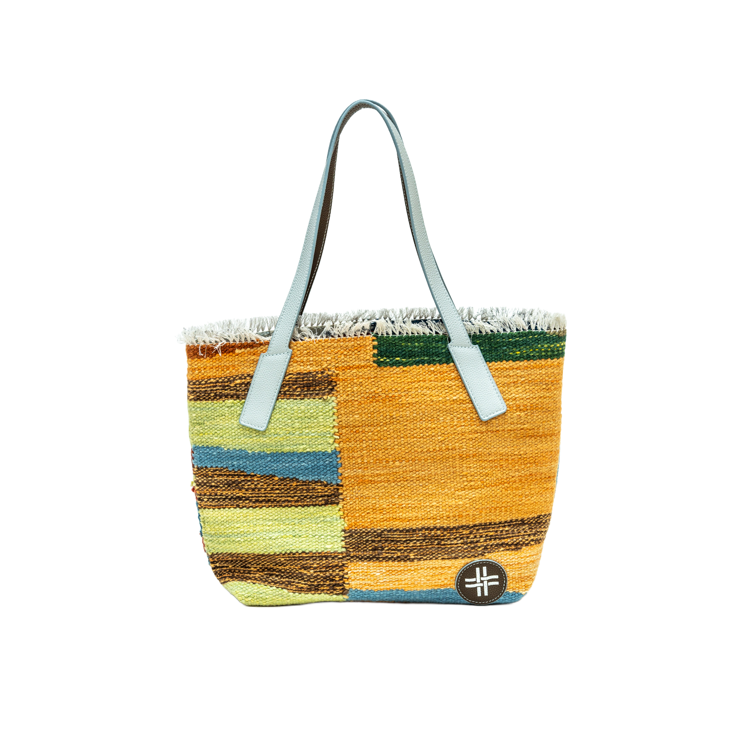 Mediterranean Coast | Hand-Woven Naturally Dyed Wool Textile Tote