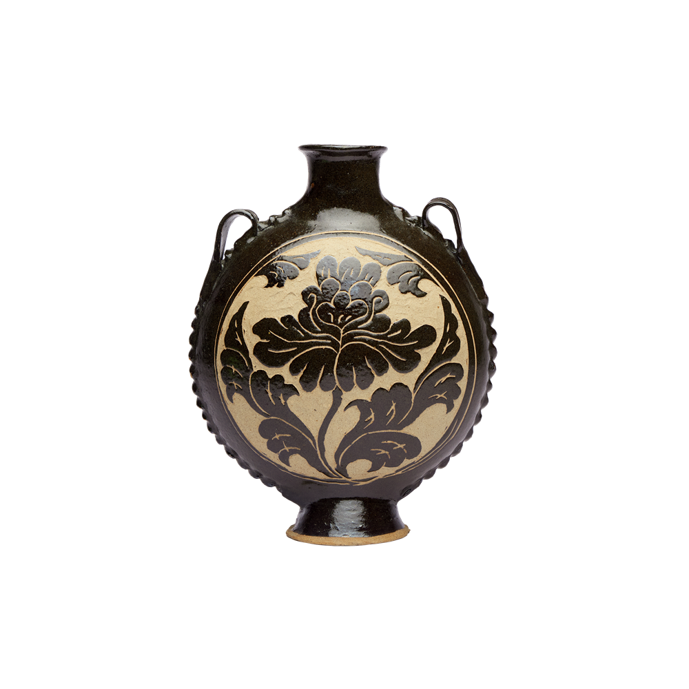 Desert Bloom | Hand-Carved Yellow River Clay Heritage Vase