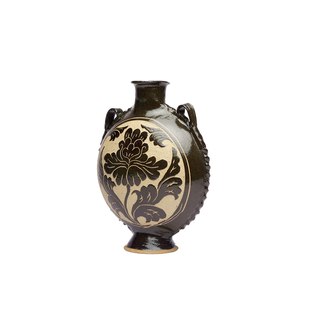 Desert Bloom | Hand-Carved Yellow River Clay Heritage Vase