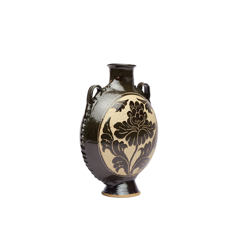 Desert Bloom | Hand-Carved Yellow River Clay Heritage Vase