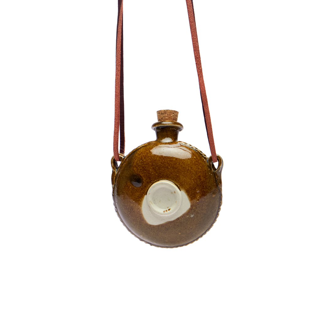 The Nomadic Spirit | Hand-Carved Ceramic Whiskey Flask Necklace