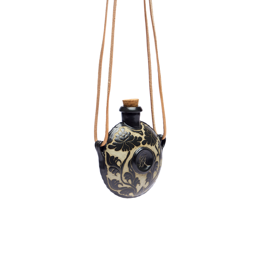 The Nomadic Spirit | Hand-Carved Ceramic Whiskey Flask Necklace