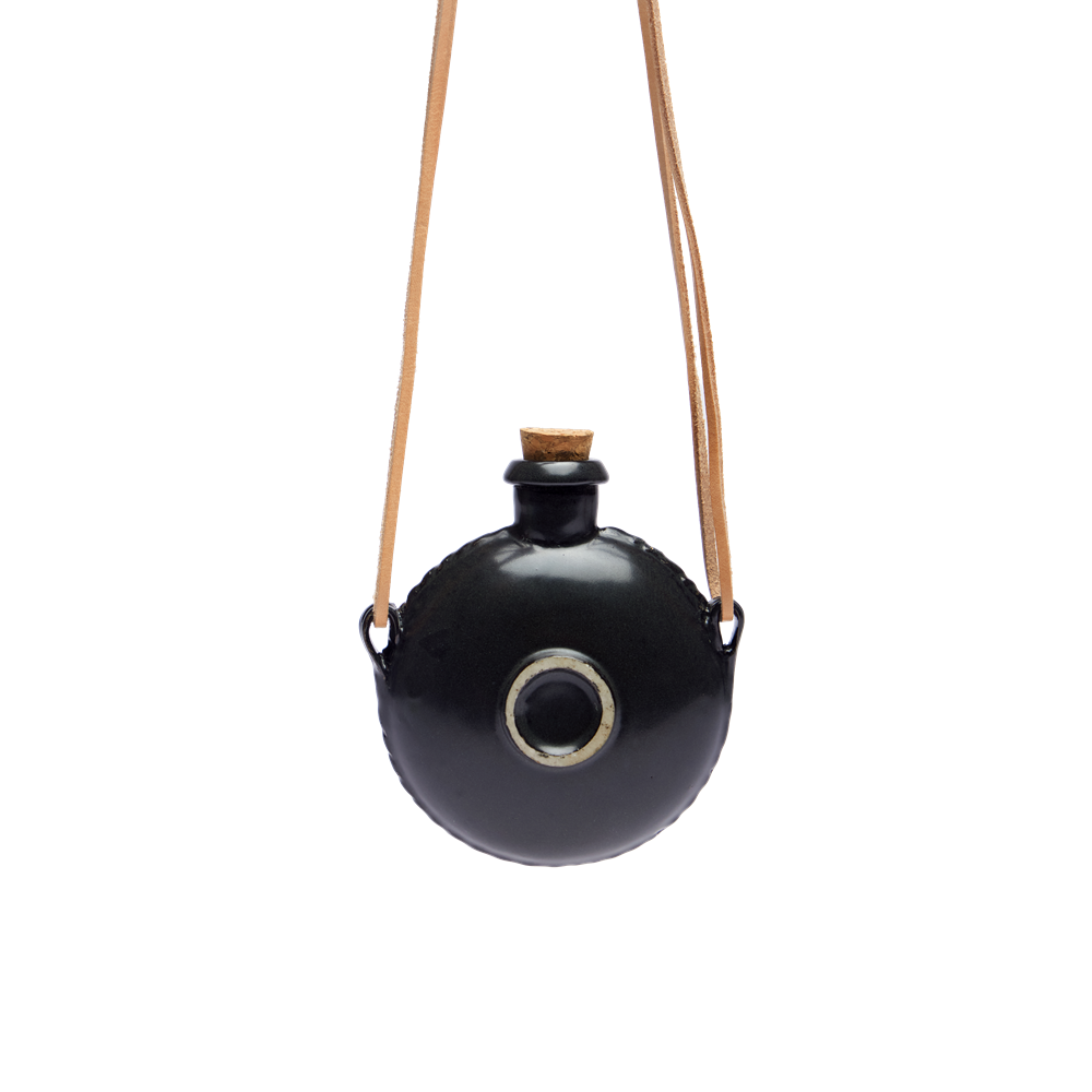 The Nomadic Spirit | Hand-Carved Ceramic Whiskey Flask Necklace