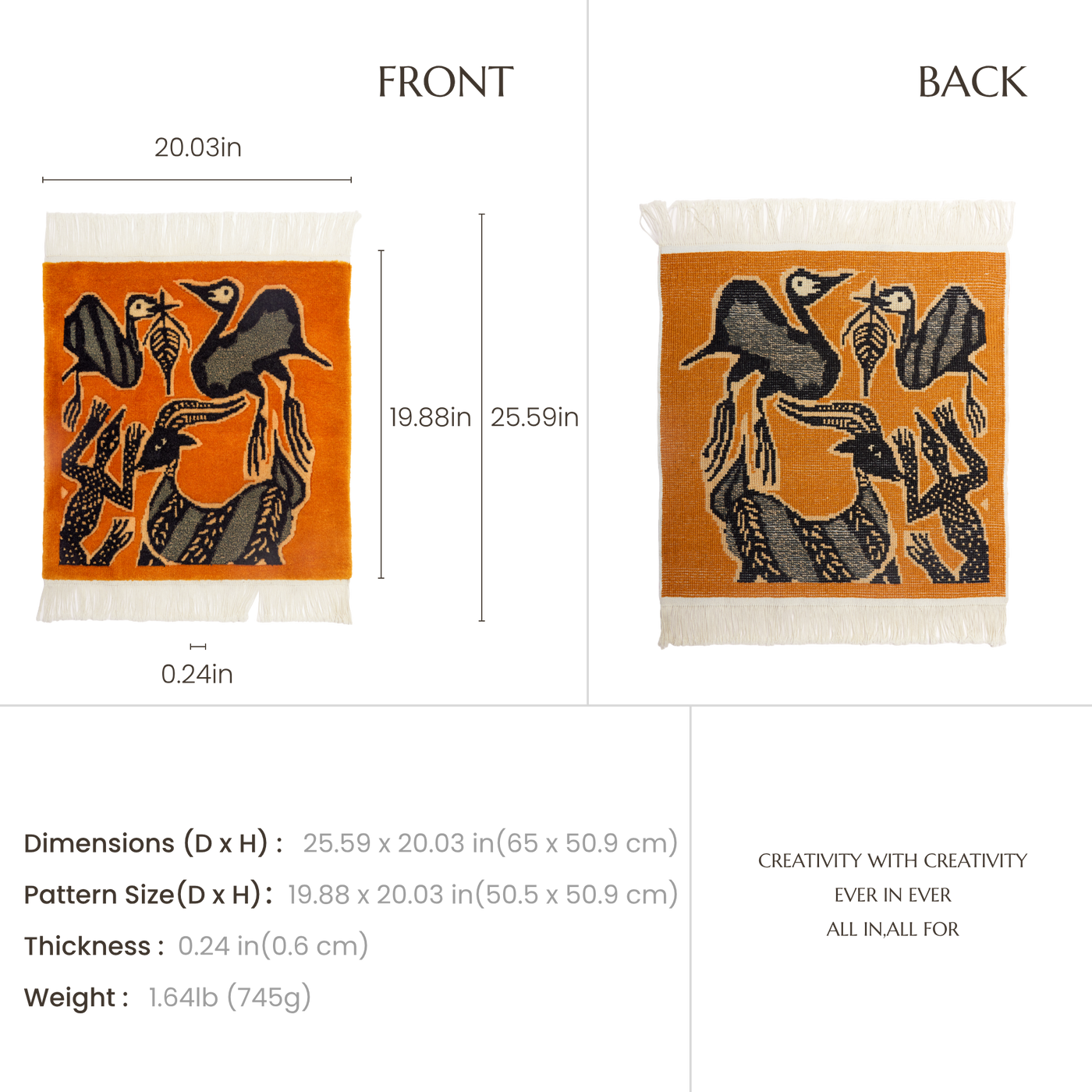 Amber Hunt | Hand-Knotted Ningxia Tan Sheep Wool Rug