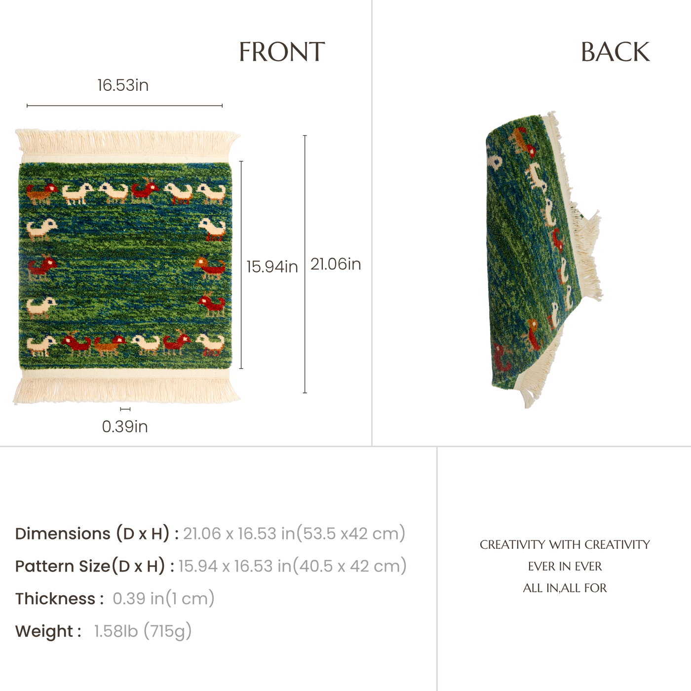 Steppe Harmony | Hand-Knotted Ningxia Tan Sheep Wool Rug